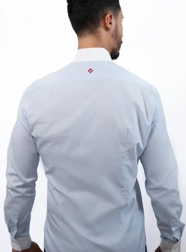 Chemise col philosophe Ciel